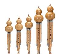 Flûte Hulusi Clés De Flûte Gourde Nanmu Hulusi Solides C Bb GF Et Petit Instrument Musique D Pour L'auto-apprentissage Des Adultes(Key of F)