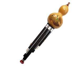 Flûte Hulusi Flûte De Gourde En Ébène Performance Professionnelle Type C Majeur B Plat Instrument Soie Adapté Aux Débutants(D major)