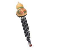 Flûte Hulusi Flûte De Gourde Ethnique En Bois Santal Instrument Niveau Débutant Do Majeur Et Si Plat(Ebony in Bb major)