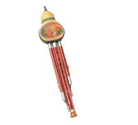 Flûte Hulusi Flûte De Gourde Ethnique En Bois Santal Instrument Niveau Débutant Do Majeur Et Si Plat(Red sandalwood in Bb major)
