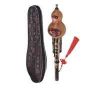 Flûte Hulusi Gourd Noir Fait À La Main Flûte De Cucurbit Instrument Musique Ethnique Avec Étui Pour Les Amateurs Débutants(Type A)