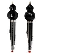 Flûte Hulusi Hulusi Instrument De Performance Professionnel En Ébène Rouge Et Noir Do Majeur Si Bémol Adapté Aux Débutants Adultes(Black in B-flat major)
