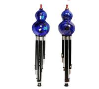 Flûte Hulusi Hulusi Instrument De Performance Professionnel En Ébène Rouge Et Noir Do Majeur Si Bémol Adapté Aux Débutants Adultes(Blue in C major)