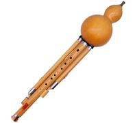 Flute Hulusi Instrument En Soie De Calebasse À Neuf Trous Fait À La Main Fa Sol Bémol BC Petit Ré Aigu Facile À Jouer(G)
