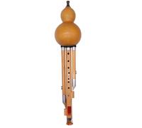 Flute Hulusi Instrument En Soie De Calebasse À Neuf Trous Fait À La Main Fa Sol Bémol BC Petit Ré Aigu Facile À Jouer(C)