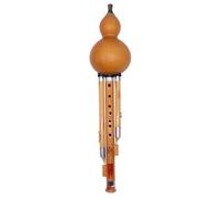 Flute Hulusi Instrument En Soie De Calebasse À Neuf Trous Fait À La Main Fa Sol Bémol BC Petit Ré Aigu Facile À Jouer(And D minor)