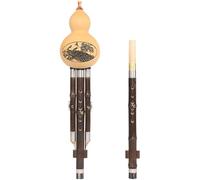 Flûte Hulusi traditionnelle chinoise anti-chute à réglage variable for débutants, instrument professionnel plat + C