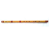 Flûte indienne en bambou "C Bass" Bansuri 91,4 cm avec housse en velours et étui Rexine