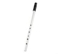 Flûte irlandaise en étain avec touches C et D, 6 trous en alliage pour instruments à vent, artisanat de qualité avec un ton doux, sac de rangement et argentée)