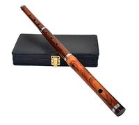 Flûte irlandaise professionnelle 3 pièces en Ré avec étui rigide, longueur 58,4 cm, finition naturelle