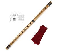Flûte japonaise en bambou avec lignes noires 7/8 hon faite à la main (7 Hon)