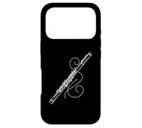 Flûte Line Art Design Instrument de Musique Bois Coque pour iPhone 17 Pro