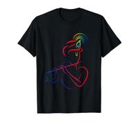Flûte Lord Krishna conçue T-Shirt Graphique avec Valeur