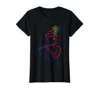 Flûte Lord Krishna conçue T-Shirt Graphique avec Valeur
