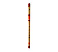 Flûte musicale Bansuri en bambou avec base naturelle 7 trous et sac de transport (61 cm)