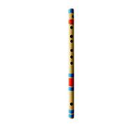 Flûte musicale Bansuri en bambou naturel à 7 trous avec sac de transport (36,8 cm)