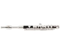 Flûte Piccolo en Bois de Carbone Touches Embouchure Plaque Argent Set Etui & Sac