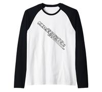 Flûte Shakuhachi Line Art Musicien Manche Raglan