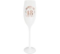 Flûte - STC - Anniversaire 18 ans - Verre coloré - Reflets cuivrés - Compatible lave-vaisselle