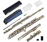 Flûte Traversière 16 Trous Flûte C ermée Cupronickel Professionnel Bois Instrument De Musique Débutant Avec Boîte