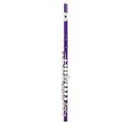 Flûte Traversière Concert De Flûte C Cupronickel À 16 Trous Fermés Avec Accessoires Instruments Musique Vent En Bois(Purple)