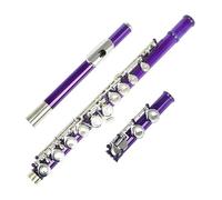 Flûte Traversière Instrument De Musique Concert 16 Flûtes Fermées Trous Ouverts Professionnels Avec Boîte(Purple)