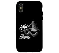 Flûte traversière Music is my second Language Flûte traversière Coque pour iPhone X/XS