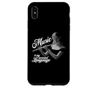 Flûte traversière Music is my second Language Flûte traversière Coque pour iPhone XS Max
