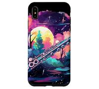 Flûte traversière Oeuvre d'art Flûtiste Ecole de musique Coque pour iPhone XS Max