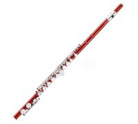 Flûte Traversière Standard 16 Trou Fermé C Ton Nickelé Flûte E Clé Performance Professionnelle(Red)