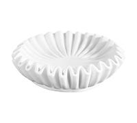 Fluted Ruffle Bowl - Ruffle Decorative Bowl, Resin Vintage Scalloped Bowls, Simulation Antique Bowls With Rustic Rufffle Design, Multi-Purpose For Serving Fruit, Snack, Food And Housewarming Gift