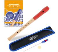 Flutes a Bec Soprano Doigté Allemend Set Etui Kit de Nettoyage Bois Erable