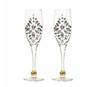 Flûtes à champagne en strass faites à la main pour mariée et marié, pour griller un mariage, un couple