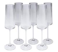 Flûtes à champagne - KARE - Set de 6 - Contenance 215 ml - Hauteur 25 cm - Lave-vaisselle compatible