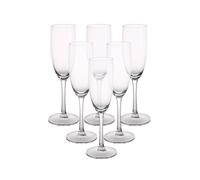 Kieliszki szklane do szampana przezroczyste zestaw 6 sztuk 180ml Diamond