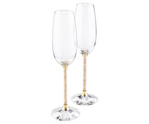 Flûtes Crystalline, Doré (Set de 2) OS