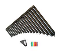 Flûtes Pan en Do 18 pipes avec autocollant note de musique et sac de transport pour musicien