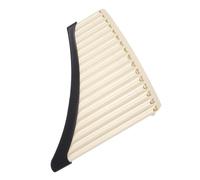 Flûtes Pan en résine Folk Instrument de musique pour cadeau de musique amateur de musique 16 pipes beige
