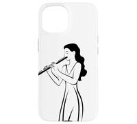 Flûtiste féminine Flûtiste Ensemble de flûtes Coque pour iPhone 15