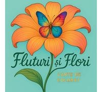 Fluturi și flori - Carte de colorat