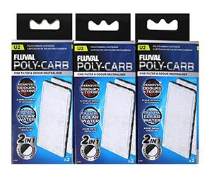 Fluval A490 Lot de 3 x 2 cartouches polycarbone pour filtre d'aquarium U2