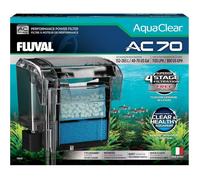 Fluval Filtre à dos pour aquarium AquaClear AC70 – 1135 l/h, 4 étapes, silencieux