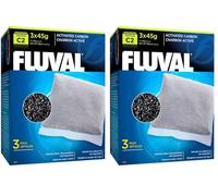 FLUVAL Éponge pour la Filtration mécanique avec Charbon Actif pour Filtre C2 (Lot de 2)