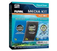 Fluval Kit de Charge d'entretien pour Filtre à Dos pour Aquarium AquaClear AC30