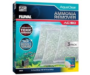Fluval Lot de 3 éliminateurs d'ammoniac pour Filtre à Dos AquaClear AC50