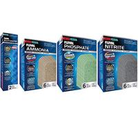 Fluval Lot de 4 médias de rechange pour filtres d'aquarium 407 : biomousse, dissolvant d'ammoniac, dissolvant de phosphate, dissolvant de nitrite