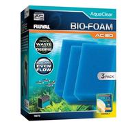 Fluval Pack économique Bio-Foam Bleu pour Filtre à Dos pour Aquarium AquaClear AC30, 3 pièces