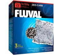FLUVAL Zeo-Carb Pack de 3 Accessoires pour Filtre à Moteur C3 pour Aquariophilie 130 g