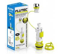 FLUVIA Mécanisme de chasse universel pour WC 2 boutons 3/6 L avec valve de décharge réglable et câble en acier inoxydable