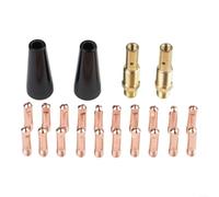 Flux Core Kit de soudure sans gaz 24 composants avec construction en cuivre 0,030 0,035 pointes 2 buses 2 diffuseurs pour Lincoln Weld Pak
